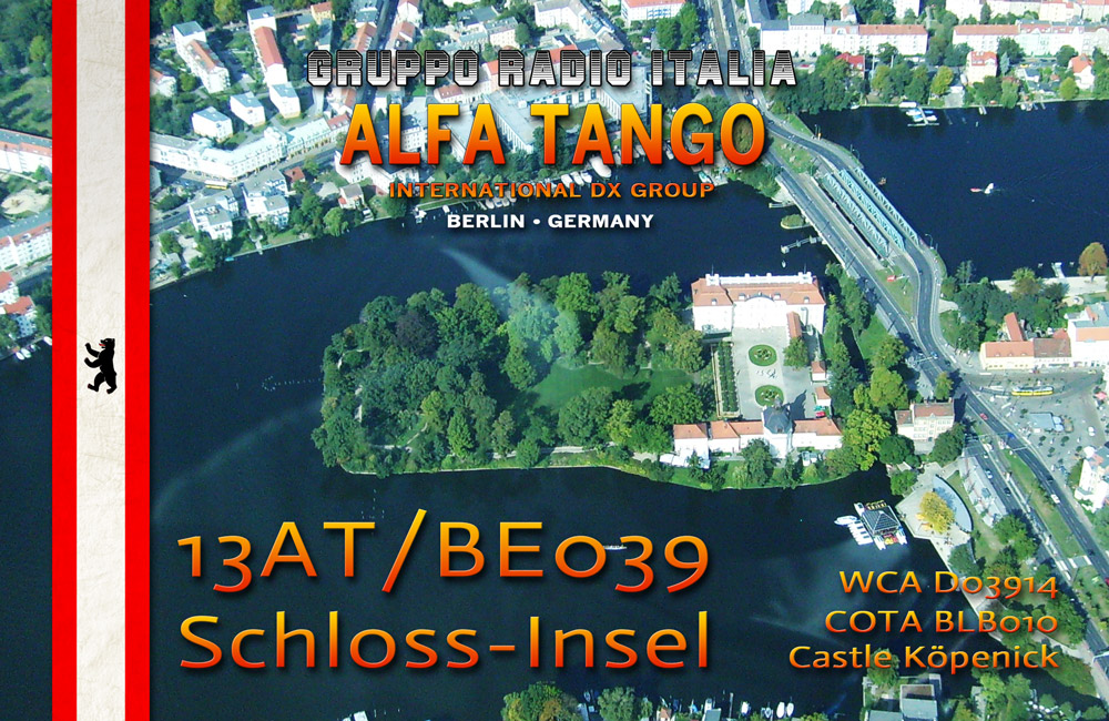 13AT/BE039 IWI Schloss-Insel (Castle-Island) & COTA Schloss Köpenick (Castle Köpenick) – proof & log – 21-July-2018